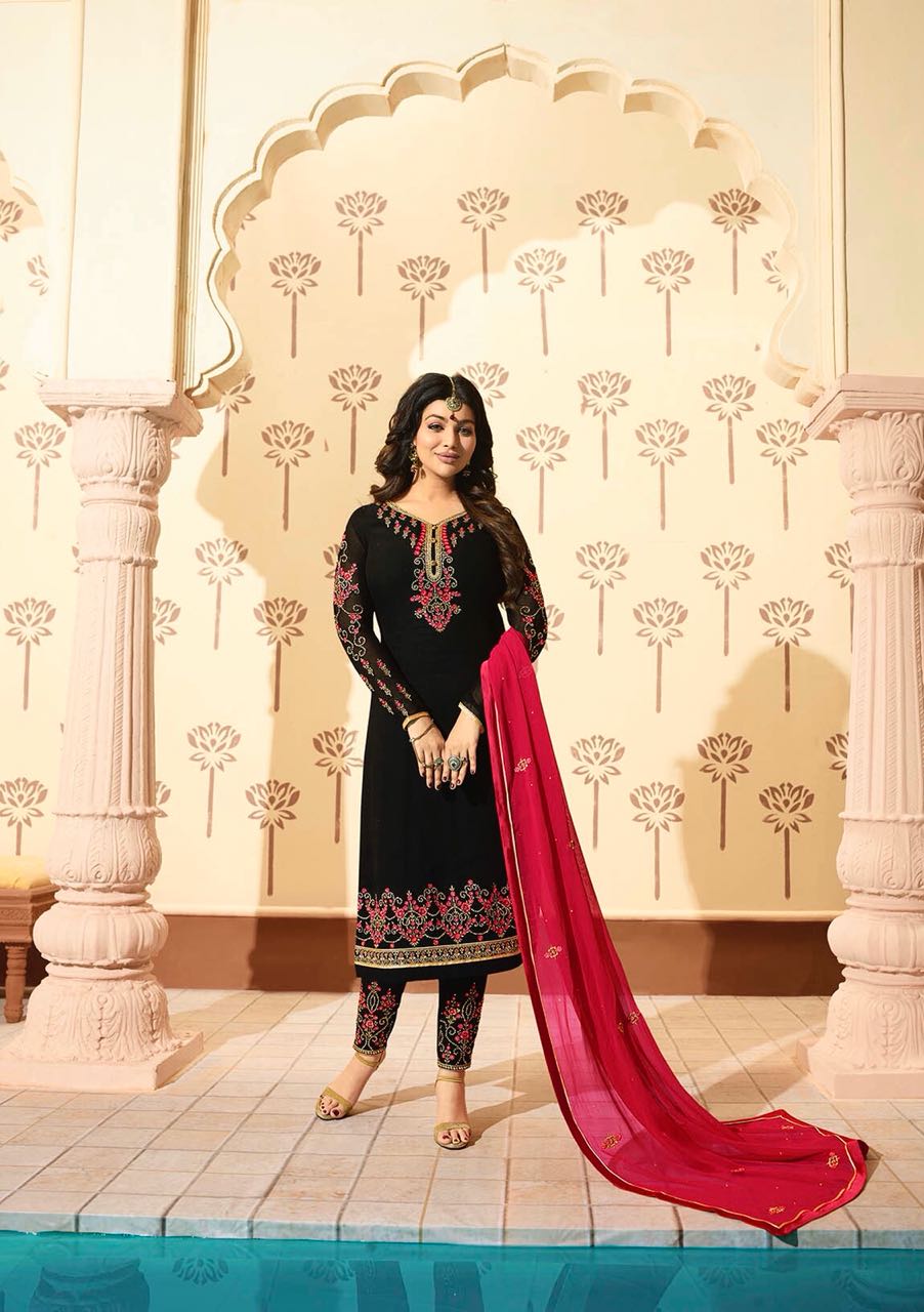 Minaz Vol-2 By Glossy 225 To 229 Series Designer Suits Collection Beautiful Colorful Stylish Fancy Party Wear & Occasional Wear Real Georgette Dresses At Wholesale Price