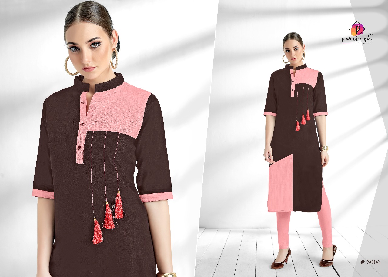 Minerva By Modesi 3001 To 3008 Series Beautiful Stylish Fancy Colorful Casual Wear & Ethnic Wear Collection Rayon Kurtis At Wholesale Price