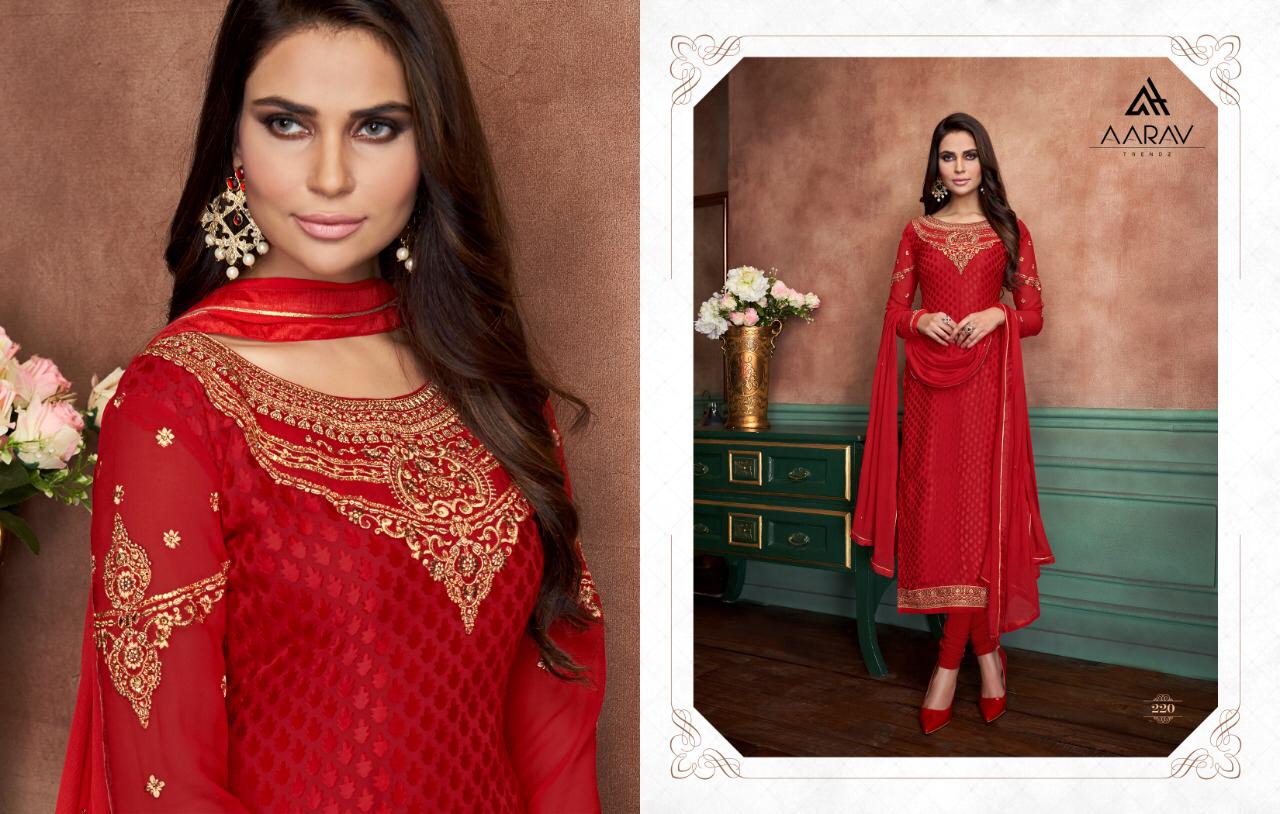 Miracle Brasso Vol-3 By Aarav Trendz 219 To 226 Series Designer Suits Beautiful Stylish Fancy Colorful Party Wear & Occasional Wear Brasso Embroidered Dresses At Wholesale Price
