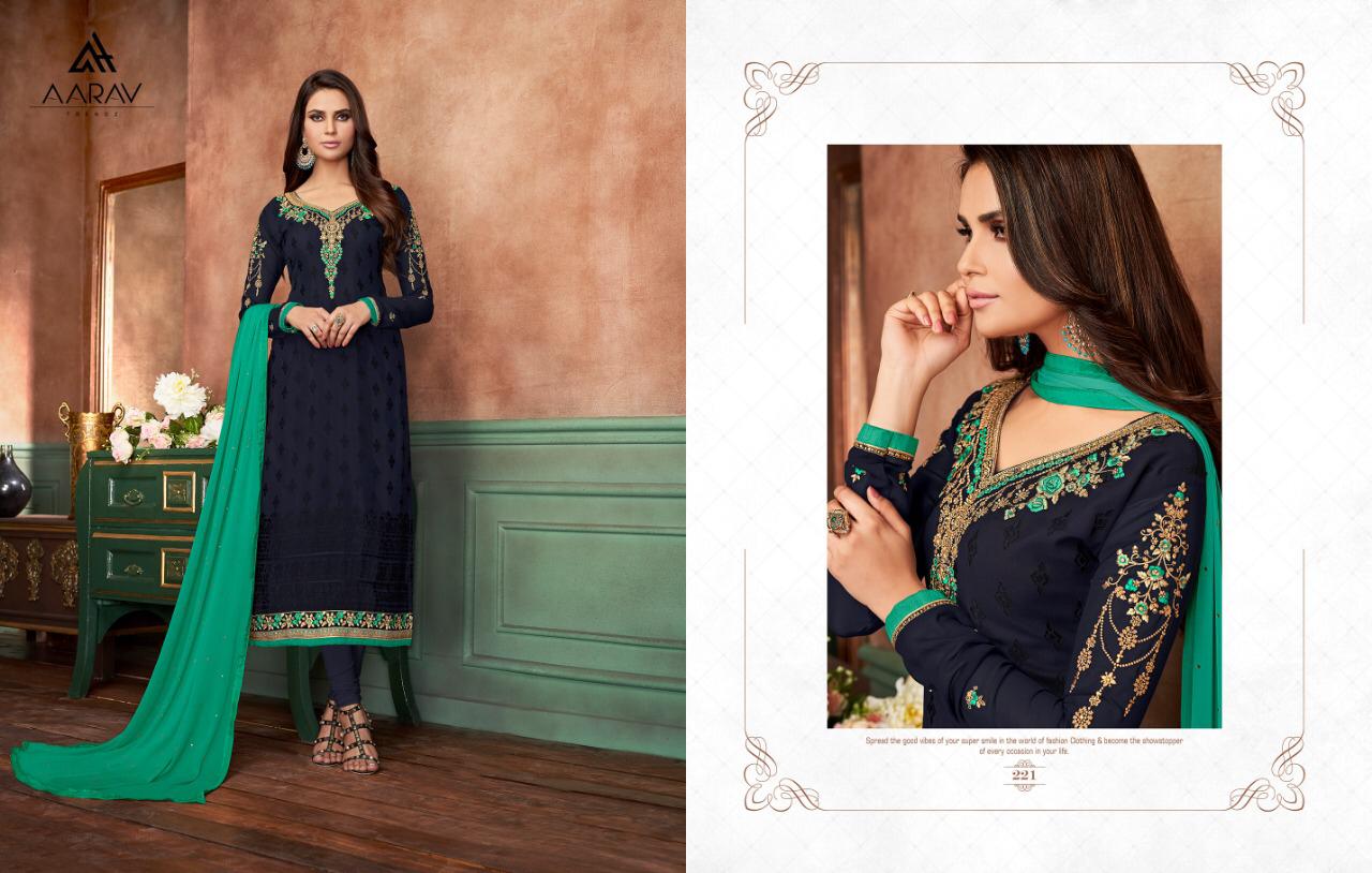 Miracle Brasso Vol-3 By Aarav Trendz 219 To 226 Series Designer Suits Beautiful Stylish Fancy Colorful Party Wear & Occasional Wear Brasso Embroidered Dresses At Wholesale Price