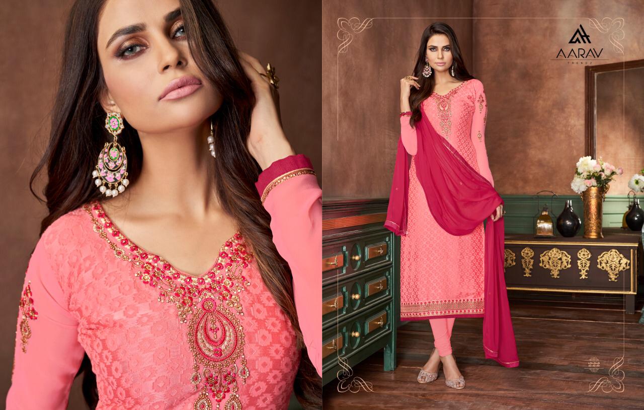 Miracle Brasso Vol-3 By Aarav Trendz 219 To 226 Series Designer Suits Beautiful Stylish Fancy Colorful Party Wear & Occasional Wear Brasso Embroidered Dresses At Wholesale Price