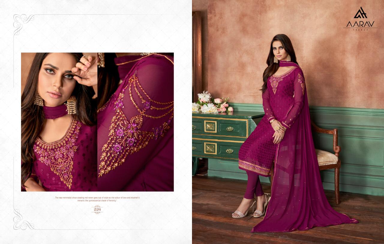 Miracle Brasso Vol-3 By Aarav Trendz 219 To 226 Series Designer Suits Beautiful Stylish Fancy Colorful Party Wear & Occasional Wear Brasso Embroidered Dresses At Wholesale Price