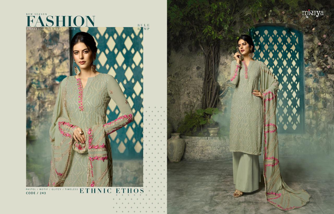 Miraya Vol-2 By Aarav Trendz 241 To 244 Series Beautiful Suits Stylish Fancy Colorful Casual Wear & Ethnic Wear Real Georgette Embroidery Dresses At Wholesale Price