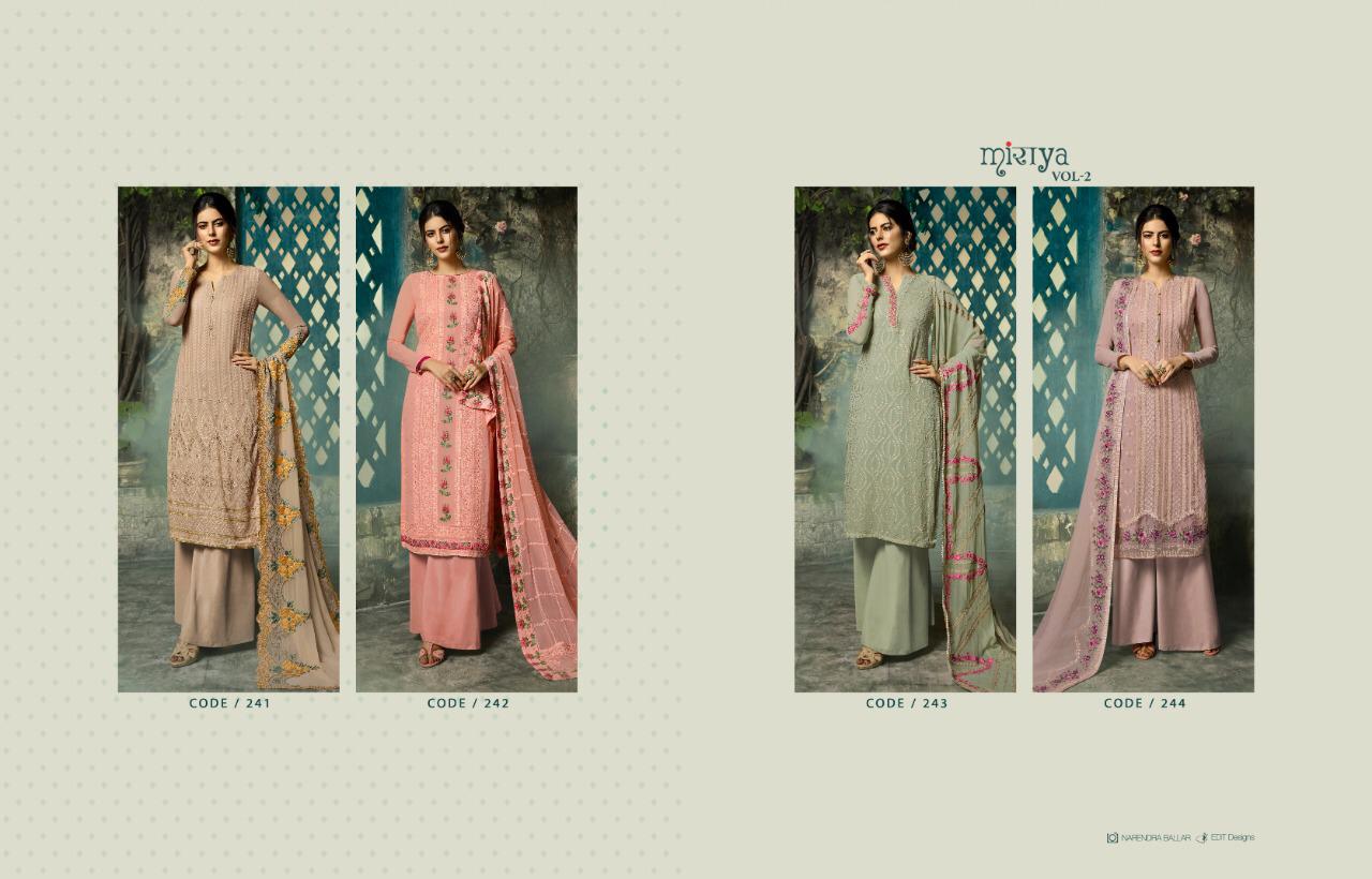 Miraya Vol-2 By Aarav Trendz 241 To 244 Series Beautiful Suits Stylish Fancy Colorful Casual Wear & Ethnic Wear Real Georgette Embroidery Dresses At Wholesale Price
