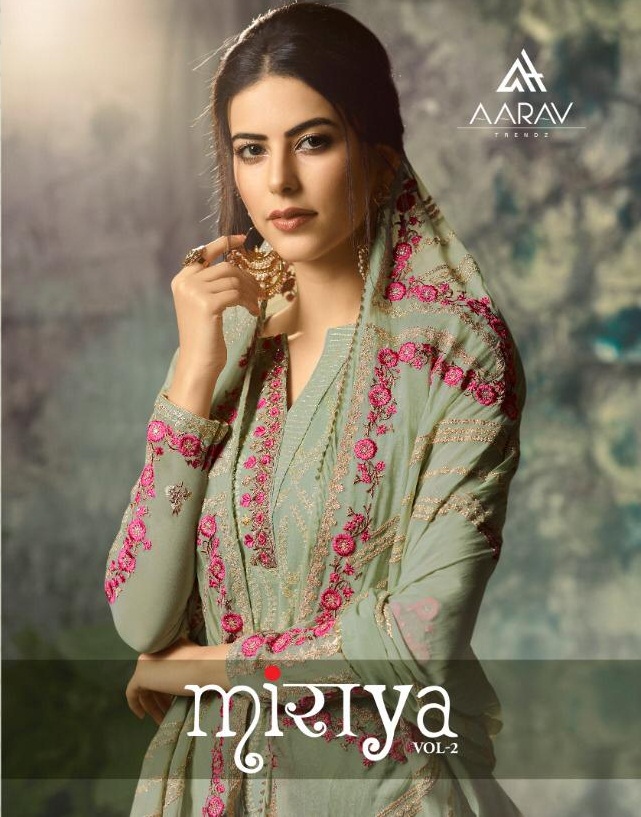 Miraya Vol-2 By Aarav Trendz 241 To 244 Series Beautiful Suits Stylish Fancy Colorful Casual Wear & Ethnic Wear Real Georgette Embroidery Dresses At Wholesale Price