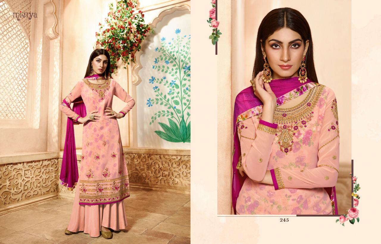 Miraya Vol-3 By Aarav Trendz 245 To 252 Series Beautiful Sharara Suits Stylish Fancy Colorful Ethnic Wear & Party Wear Real Georgette Embroidery Dresses At Wholesale Price