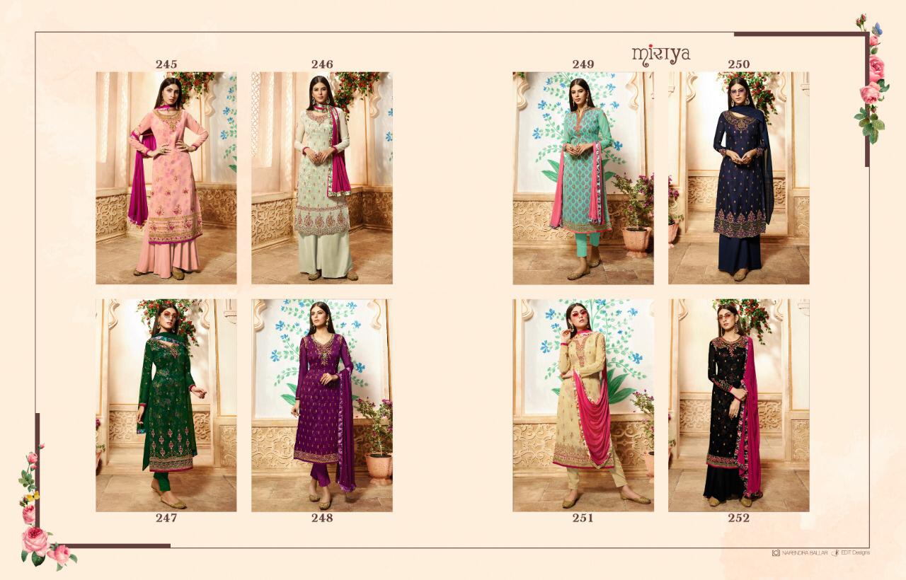 Miraya Vol-3 By Aarav Trendz 245 To 252 Series Beautiful Sharara Suits Stylish Fancy Colorful Ethnic Wear & Party Wear Real Georgette Embroidery Dresses At Wholesale Price