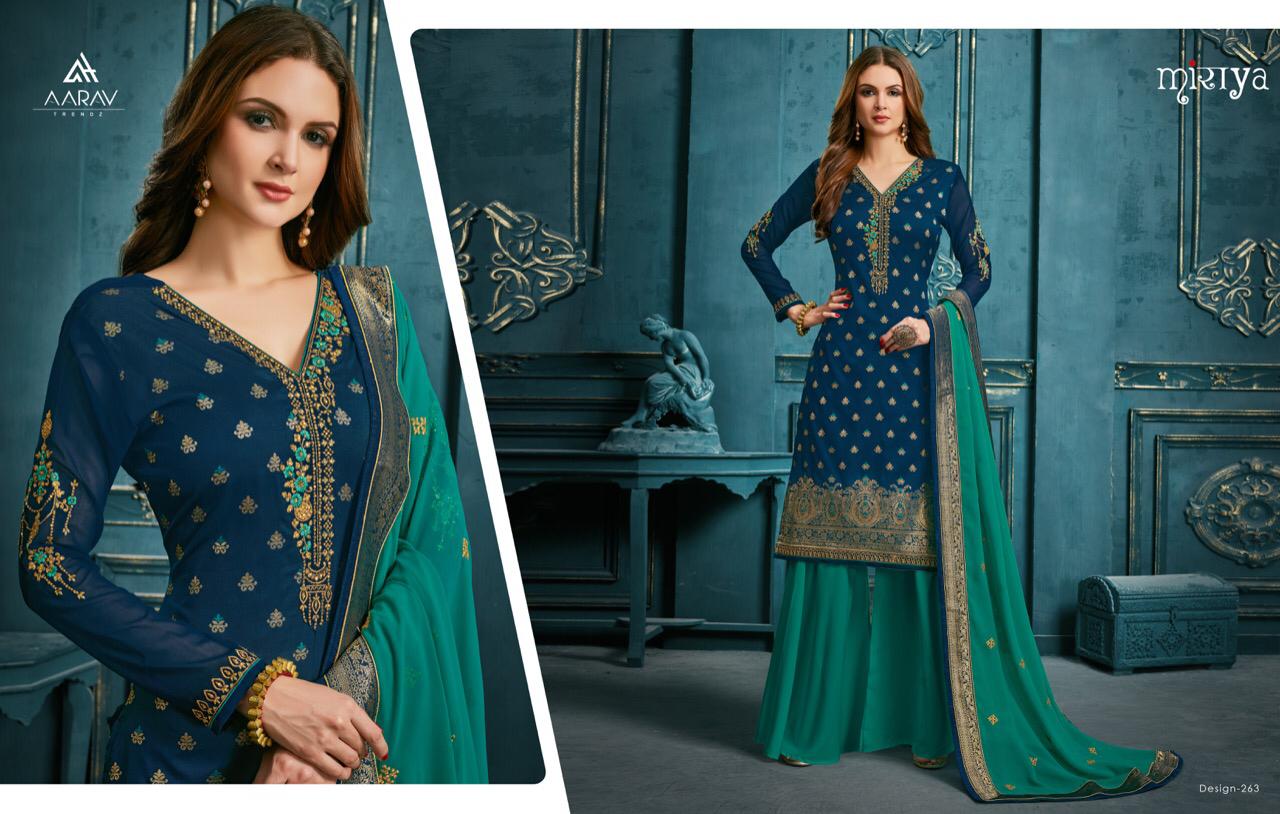 Miraya Vol-6 By Aarav Trendz 0263 To 0266 Series Designer Sharara Suits Collection Beautiful Stylish Colorful Fancy Party Wear & Occasional Wear Meenakari Jacquard With Work Dresses At Wholesale Price
