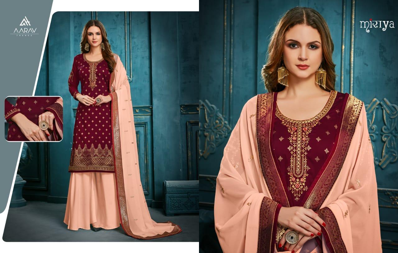 Miraya Vol-6 By Aarav Trendz 0263 To 0266 Series Designer Sharara Suits Collection Beautiful Stylish Colorful Fancy Party Wear & Occasional Wear Meenakari Jacquard With Work Dresses At Wholesale Price