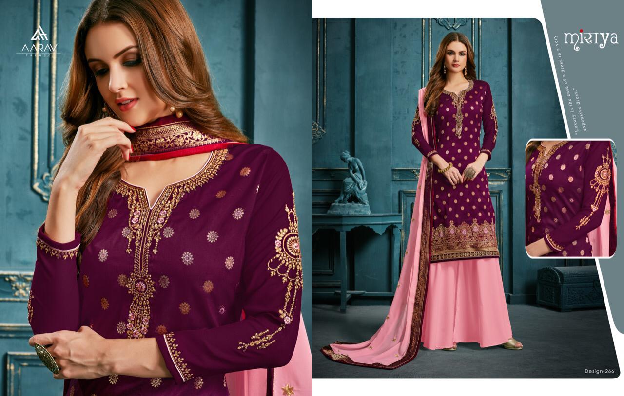 Miraya Vol-6 By Aarav Trendz 0263 To 0266 Series Designer Sharara Suits Collection Beautiful Stylish Colorful Fancy Party Wear & Occasional Wear Meenakari Jacquard With Work Dresses At Wholesale Price
