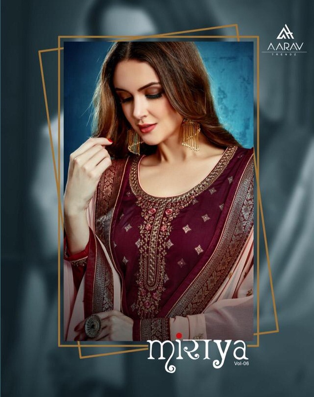 Miraya Vol-6 By Aarav Trendz 0263 To 0266 Series Designer Sharara Suits Collection Beautiful Stylish Colorful Fancy Party Wear & Occasional Wear Meenakari Jacquard With  Work Dresses At Wholesale Price