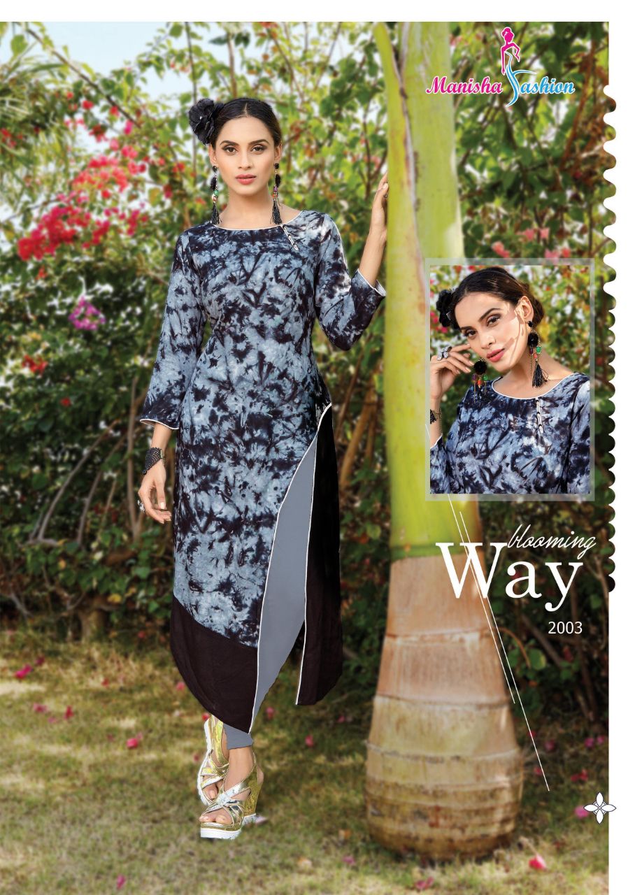 Mishti Vol-2 By Manisha Fashion 2001 To 2010 Series Beautiful Stylish Fancy Colorful Casual Wear & Ethnic Wear Rayon Printed Kurtis At Wholesale Price