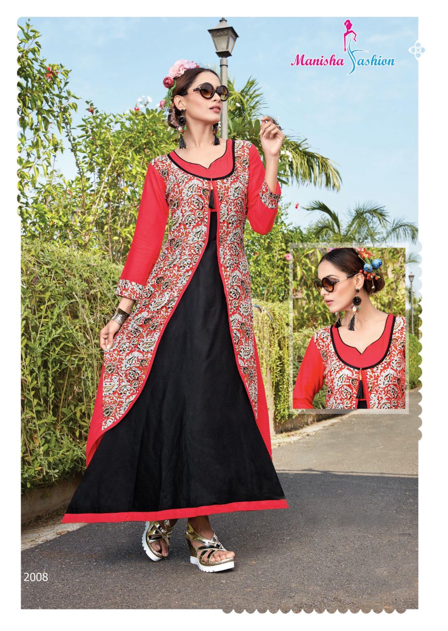 Mishti Vol-2 By Manisha Fashion 2001 To 2010 Series Beautiful Stylish Fancy Colorful Casual Wear & Ethnic Wear Rayon Printed Kurtis At Wholesale Price