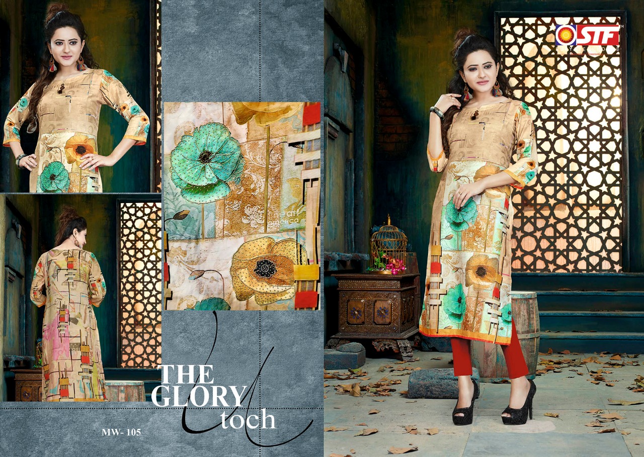Miss World By Surya Techno Fab 5008 To 5015 Series Designer Wear Collection Beautiful Stylish Fancy Colorful Party Wear & Occasional Wear Muslin Printed Kurtis At Wholesale Price