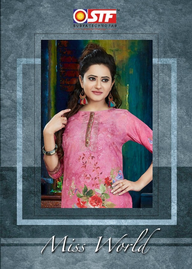 Miss World By Surya Techno Fab 5008 To 5015 Series Designer Wear Collection Beautiful Stylish Fancy Colorful Party Wear & Occasional Wear Muslin Printed Kurtis At Wholesale Price