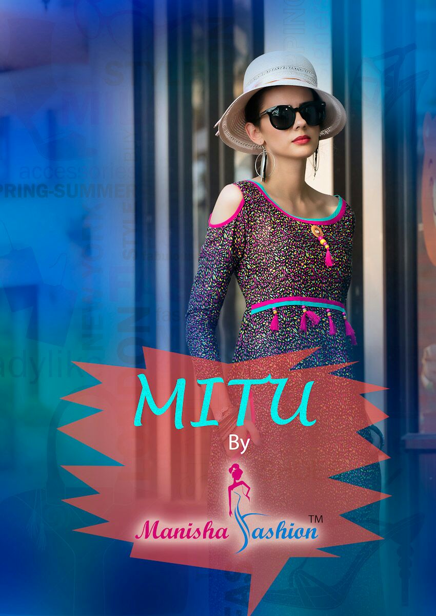 Mitu Vol-1 By Manisha Fashion 1001 To 1010 Series Beautiful Stylish Fancy Colorful Casual Wear & Ethnic Wear American Cotton Printed Kurtis At Wholesale Price