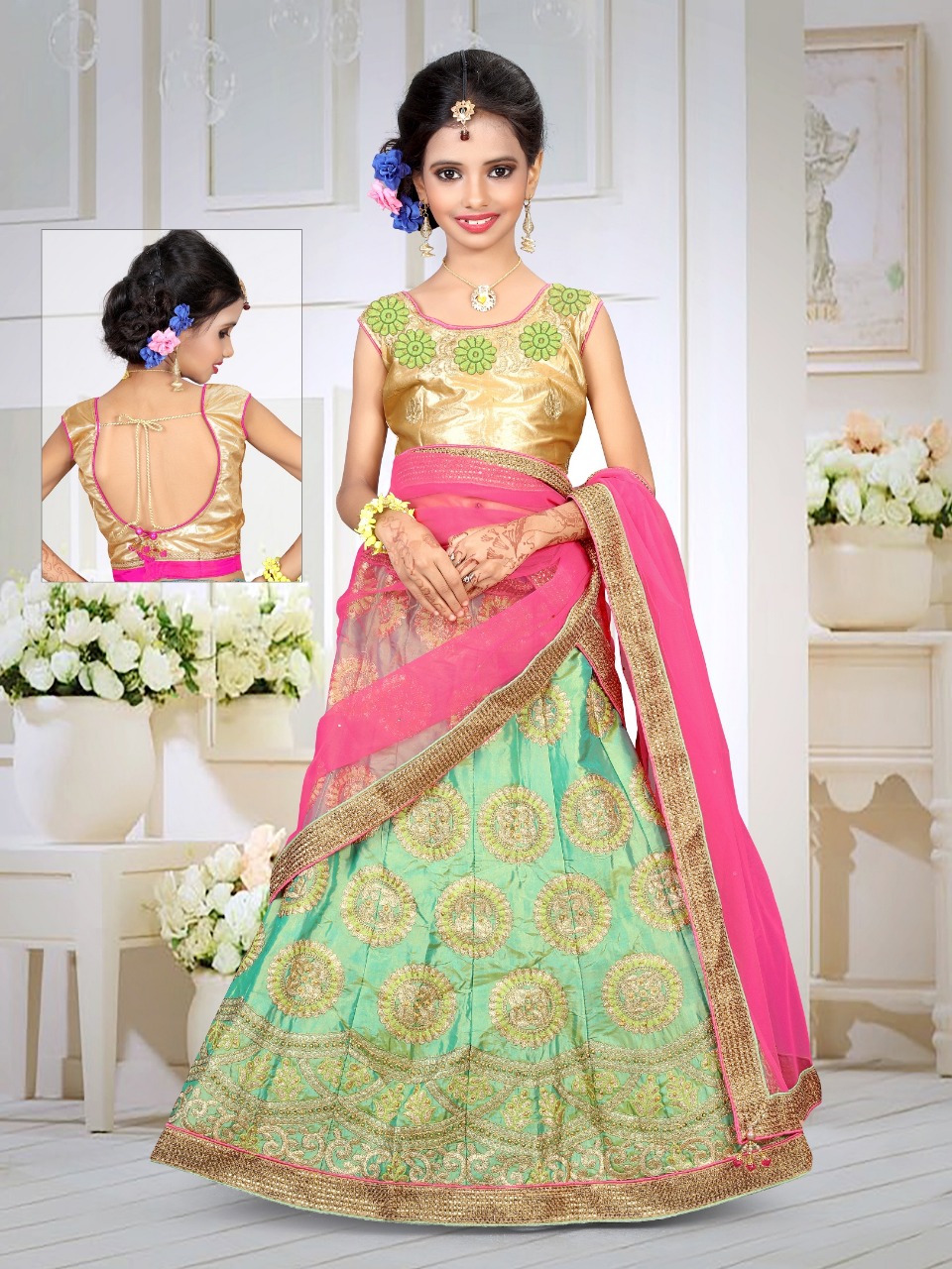 Mohini By Rinky Fashion 51704 To 51707 Series Designer Kids Collection Beautiful Stylish Colorful Party Wear & Occasional Wear Net Lehengas At Wholesale Price