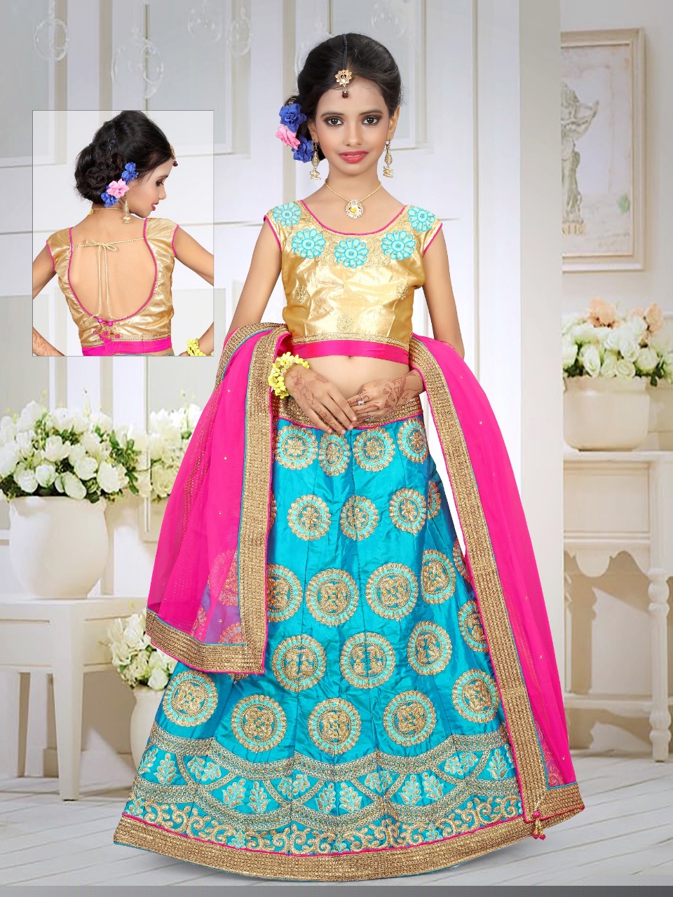 Mohini By Rinky Fashion 51704 To 51707 Series Designer Kids Collection Beautiful Stylish Colorful Party Wear & Occasional Wear Net Lehengas At Wholesale Price
