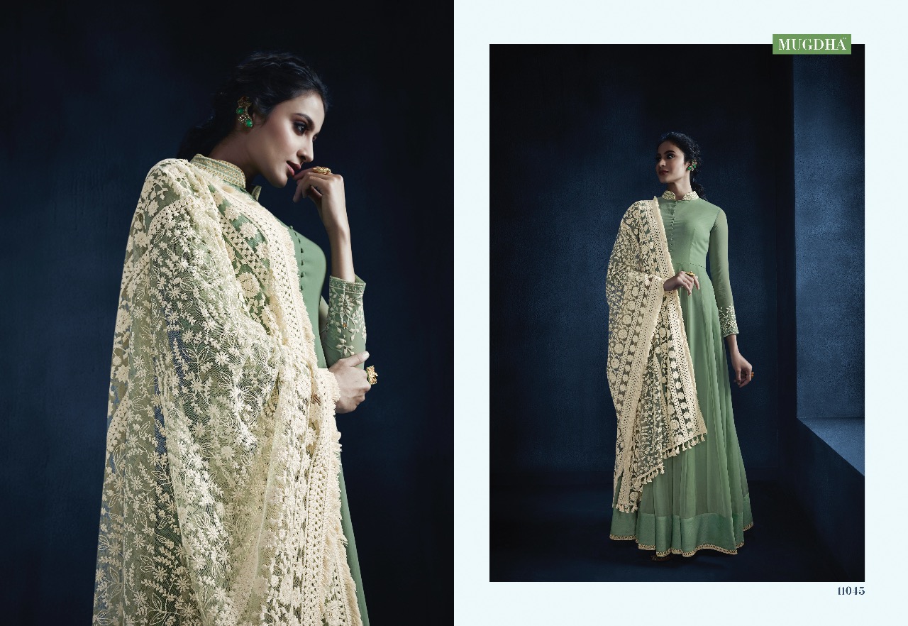 Monika By Mugdha 11045 To 11049 Series Designer Collection Beautiful Stylish Fancy Colorful Party Wear & Occasional Wear Georgette/net Dresses At Wholesale Price