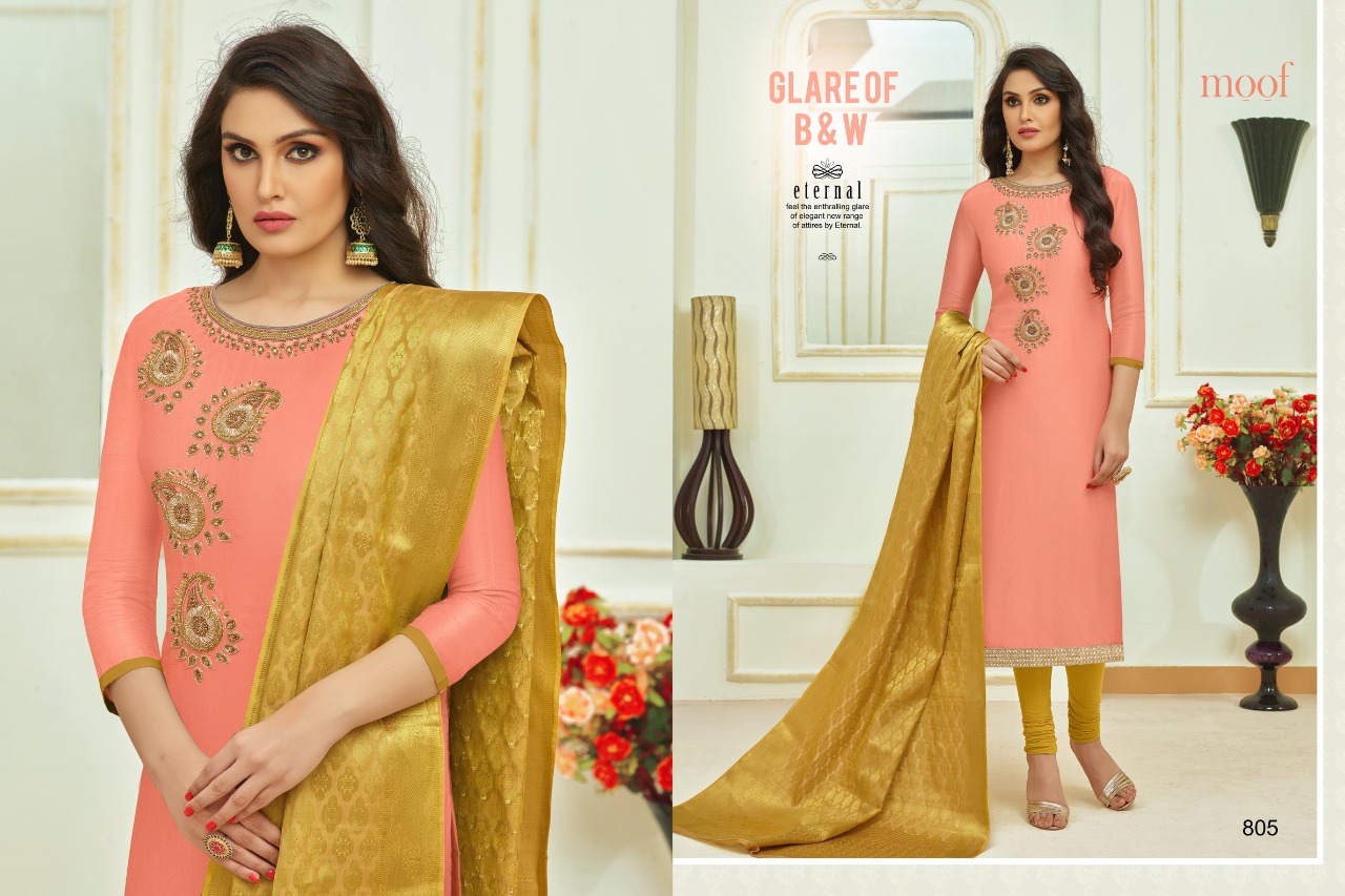 Moof-10 By Moof Fashion 801 To 808 Series Beautiful Suits Colorful Stylish Fancy Casual Wear & Ethnic Wear Maslin Cotton Dresses At Wholesale Price