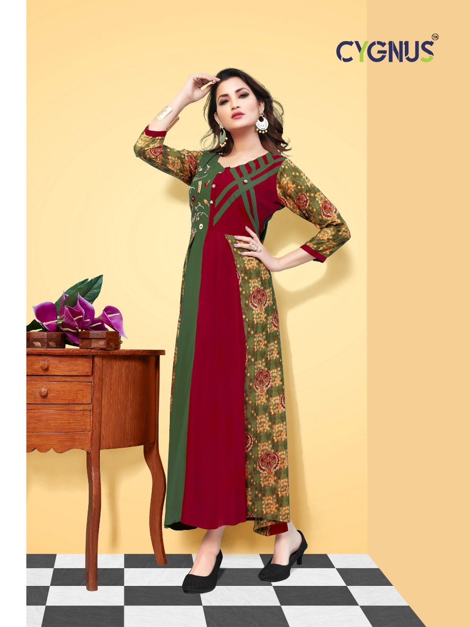 Moon Walk By Cygnus 1001 To 1006 Series Beautiful Colorful Stylish Fancy Casual Wear & Ethnic Wear & Ready To Wear Heavy Rayon Printed Kurtis At Wholesale Price