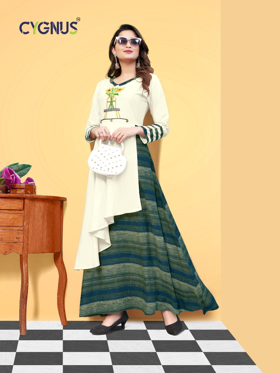 Moon Walk By Cygnus 1001 To 1006 Series Beautiful Colorful Stylish Fancy Casual Wear & Ethnic Wear & Ready To Wear Heavy Rayon Printed Kurtis At Wholesale Price