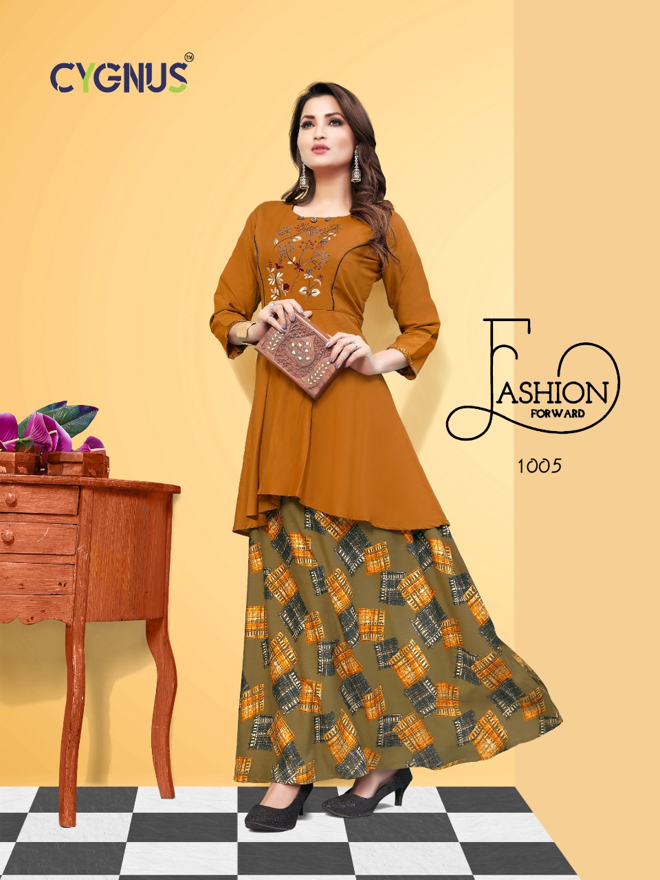 Moon Walk By Cygnus 1001 To 1006 Series Beautiful Colorful Stylish Fancy Casual Wear & Ethnic Wear & Ready To Wear Heavy Rayon Printed Kurtis At Wholesale Price