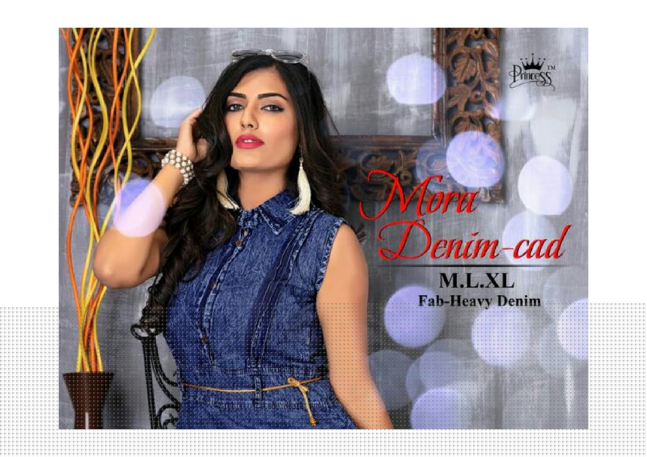Mora Denim By Princess 501 To 512 Series Beautiful Stylish Fancy Colorful Casual Wear & Ethnic Wear & Ready To Wear Heavy Denim Kurtis At Wholesale Price