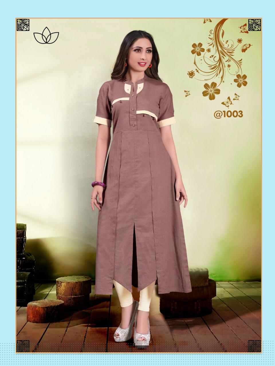 Morever By Sanidhya Trendz 1001 To 1006 Series Stylish Fancy Beautiful Colorful Casual Wear & Ethnic Wear Cotton Flex Lining Kurtis At Wholesale Price