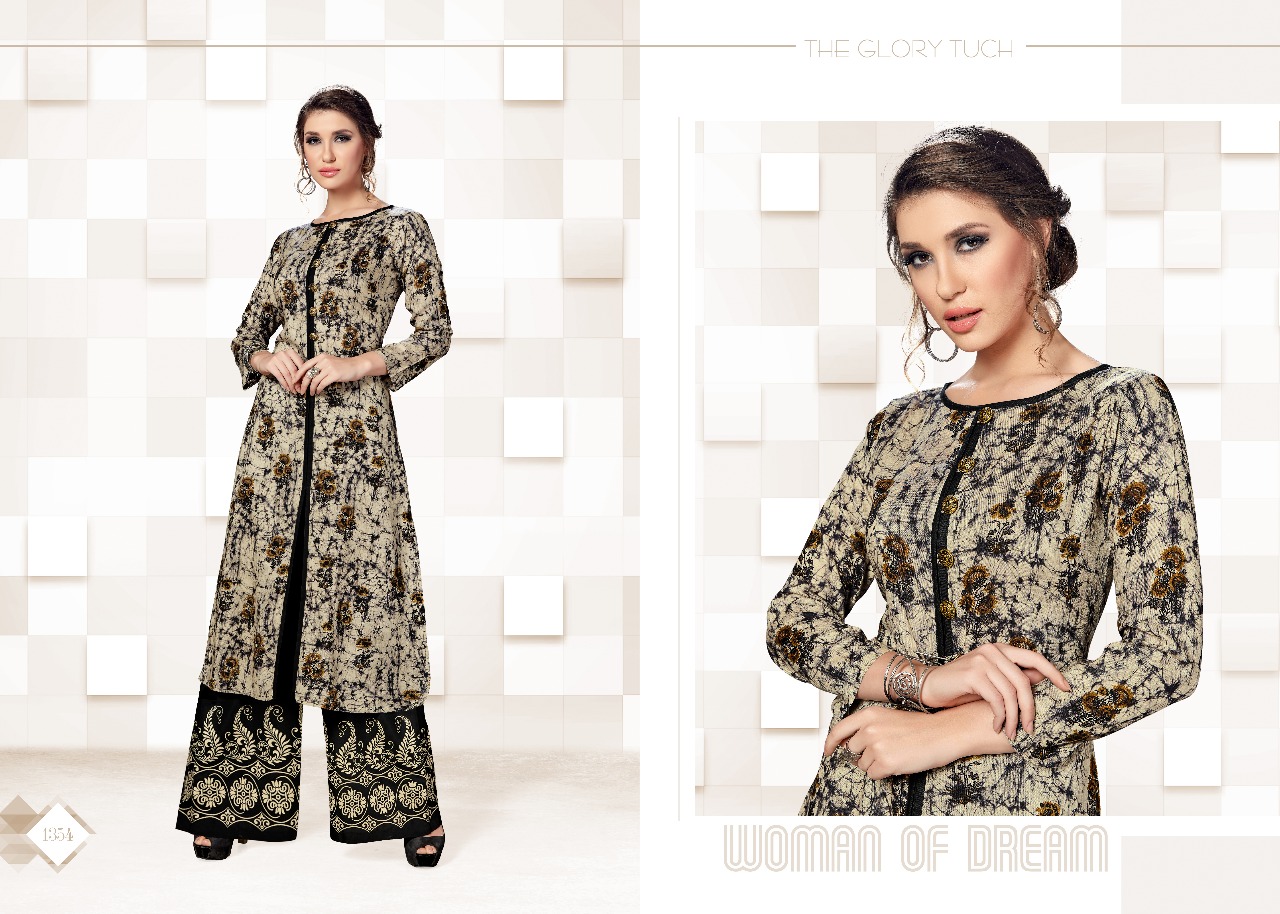 Morris Vol-3 By Kaamiri 1351 To 1356 Series Stylish Beautiful Colorful Fancy Stylish Casual Wear & Ethnic Wear Heavy Rayon & Daman Printed Kurtis & Palazzos At Wholesale Price