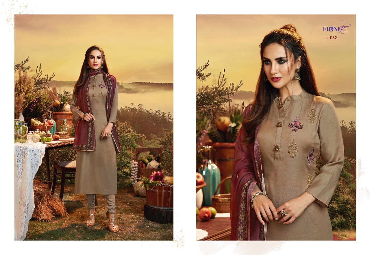 Mosam By Fionista 1181 To 1186 Series Indian Traditional Wear Collection Beautiful Stylish Fancy Colorful Party Wear & Occasional Wear Linen Satin Printed Kurtis At Wholesale Price