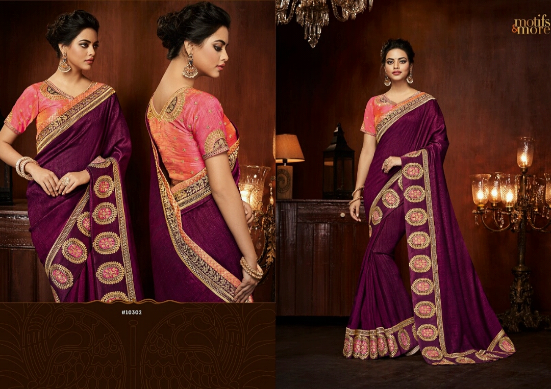 Motifs And More Vol-3 By Motifs & More 10301 To 10318 Series Indian Traditional Wear Collection Beautiful Stylish Fancy Colorful Party Wear & Occasional Wear Sarees At Wholesale Price