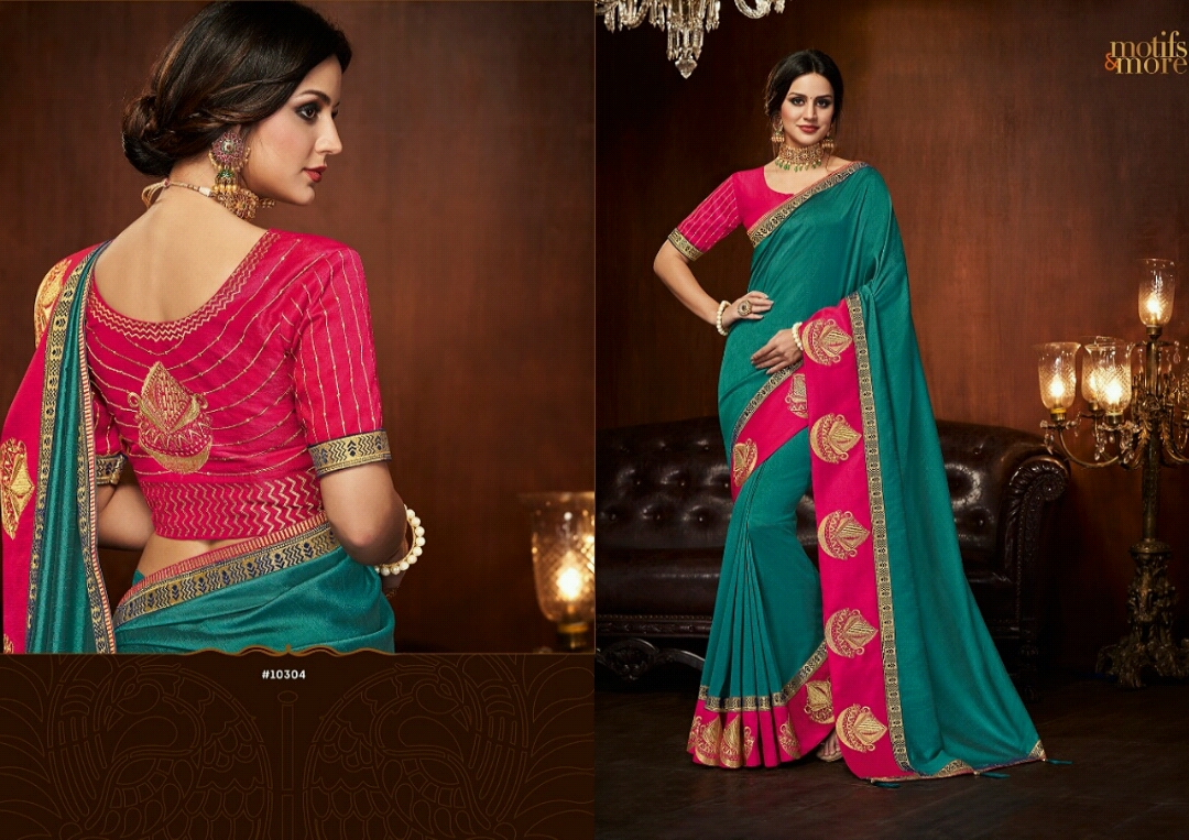 Motifs And More Vol-3 By Motifs & More 10301 To 10318 Series Indian Traditional Wear Collection Beautiful Stylish Fancy Colorful Party Wear & Occasional Wear Sarees At Wholesale Price