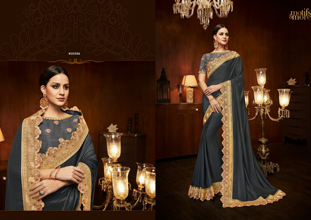 Motifs And More Vol-3 By Motifs & More 10301 To 10318 Series Indian Traditional Wear Collection Beautiful Stylish Fancy Colorful Party Wear & Occasional Wear Sarees At Wholesale Price