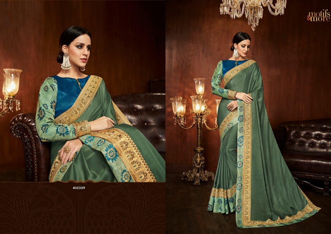 Motifs And More Vol-3 By Motifs & More 10301 To 10318 Series Indian Traditional Wear Collection Beautiful Stylish Fancy Colorful Party Wear & Occasional Wear Sarees At Wholesale Price