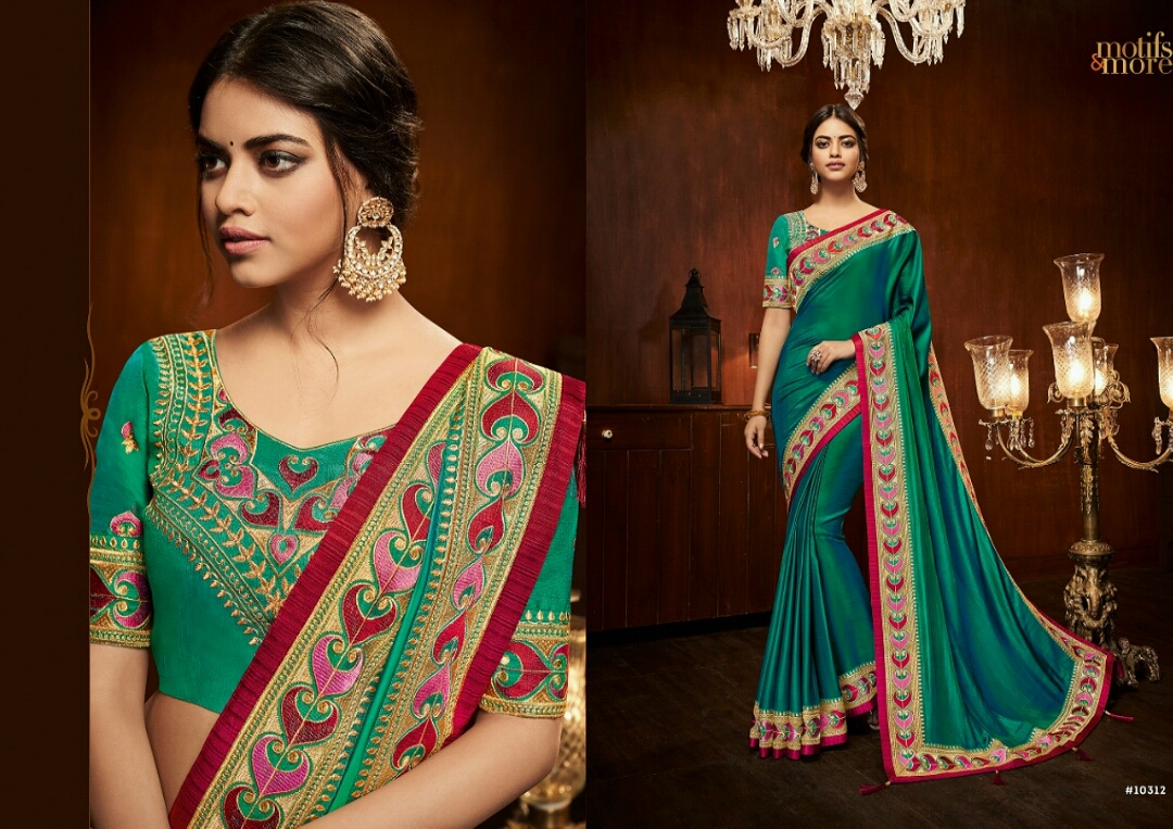 Motifs And More Vol-3 By Motifs & More 10301 To 10318 Series Indian Traditional Wear Collection Beautiful Stylish Fancy Colorful Party Wear & Occasional Wear Sarees At Wholesale Price