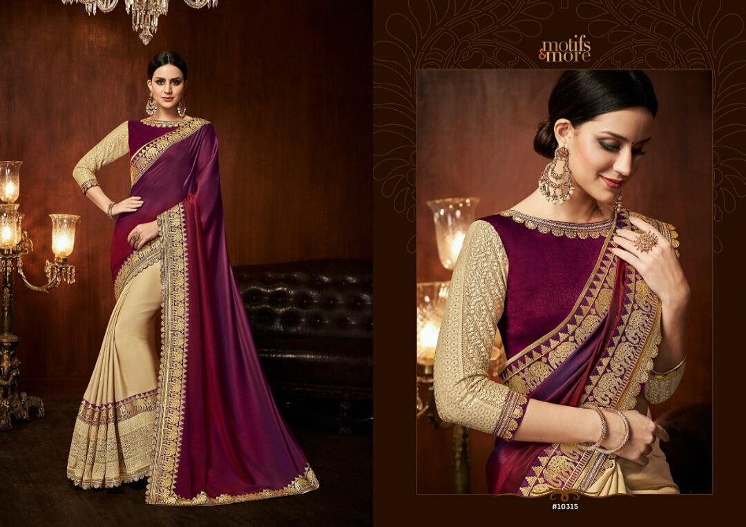 Motifs And More Vol-3 By Motifs & More 10301 To 10318 Series Indian Traditional Wear Collection Beautiful Stylish Fancy Colorful Party Wear & Occasional Wear Sarees At Wholesale Price