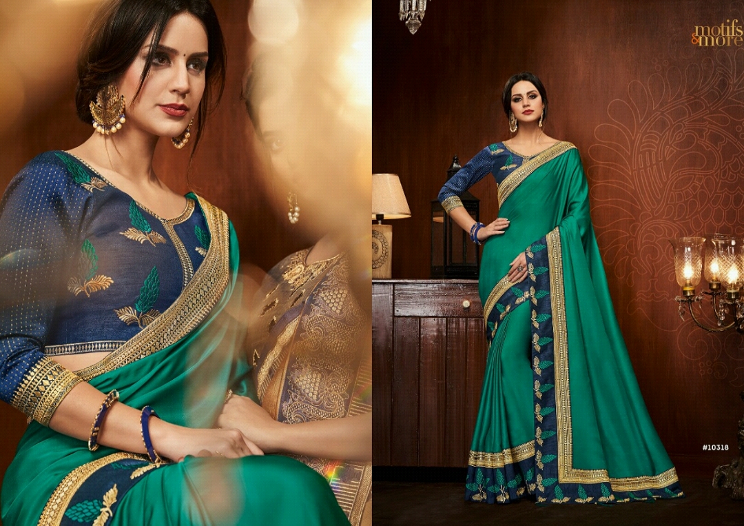 Motifs And More Vol-3 By Motifs & More 10301 To 10318 Series Indian Traditional Wear Collection Beautiful Stylish Fancy Colorful Party Wear & Occasional Wear Sarees At Wholesale Price