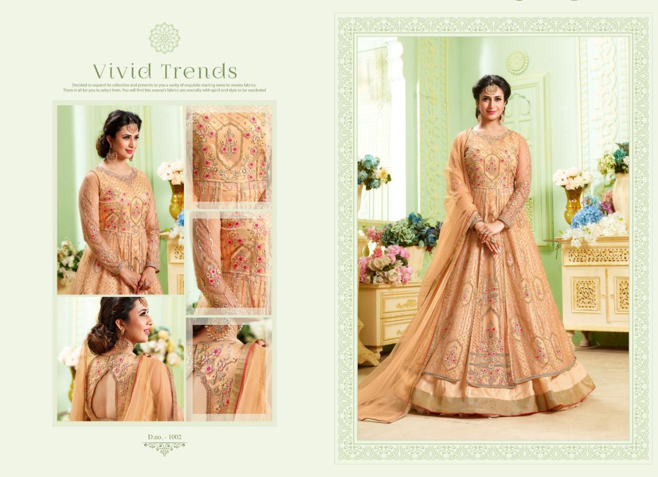 Mrigni Vol-6 By Mrigni 1001 To 1006 Series Indian Traditional Wear Collection Beautiful Stylish Fancy Colorful Party Wear & Occasional Wear Butterfly Net With Embroidery Dress At Wholesale Price