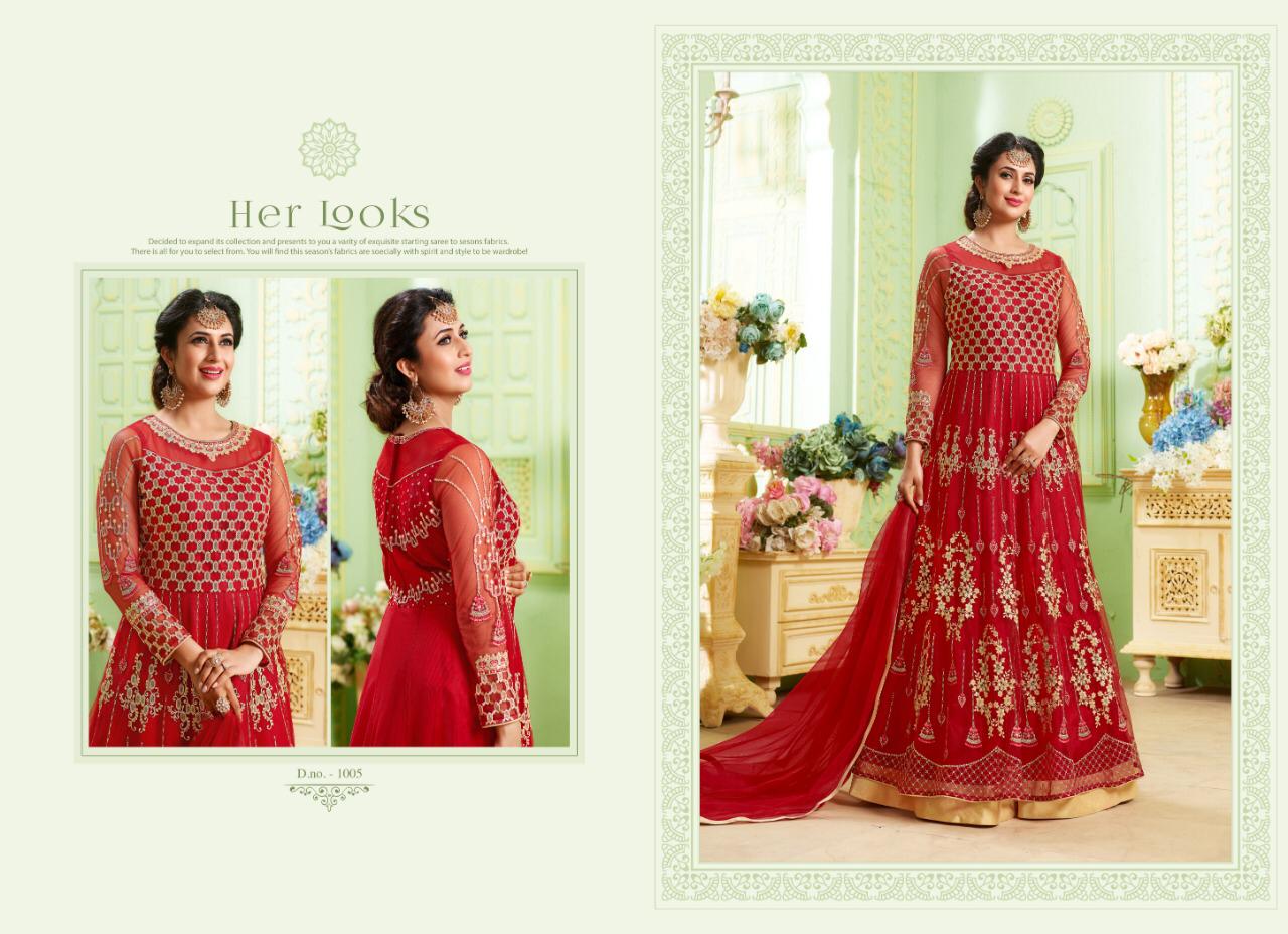 Mrigni Vol-6 By Mrigni 1001 To 1006 Series Indian Traditional Wear Collection Beautiful Stylish Fancy Colorful Party Wear & Occasional Wear Butterfly Net With Embroidery Dress At Wholesale Price