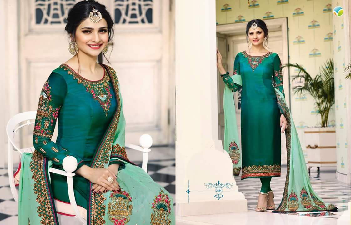 Mumtaz By Vinay Fashion 7081 To 7087 Series Designer Wedding Collection Beautiful Stylish Fancy Colorful Party Wear & Occasional Wear Georgette Silk Embroidered Dresses At Wholesale Price