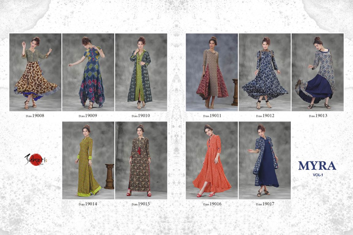 Sale Myra Vol-1 By Suhati Fab 19008 To 19017 Series Beautiful Stylish Colorful Fancy Casual Wear & Ready To Wear Pure Lawn Cotton Printed Kurtis At Wholesale Price