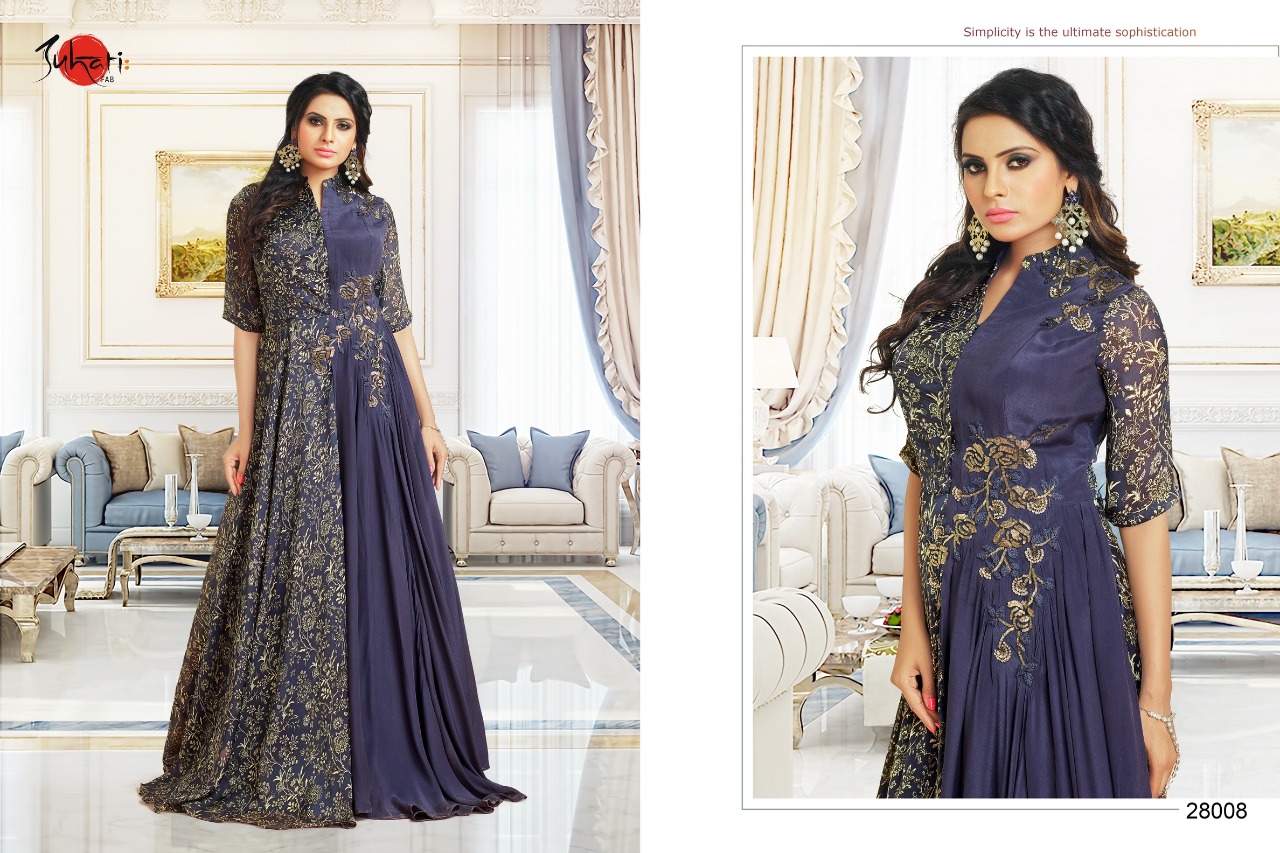 Myra Vol-4 By Suhati Fab 28008 To 28017 Series Designer Stylish Fancy Colorful Beautiful Party Wear & Ethnic Wear Satin/ Muslin Silk Kurtis At Wholesale Price