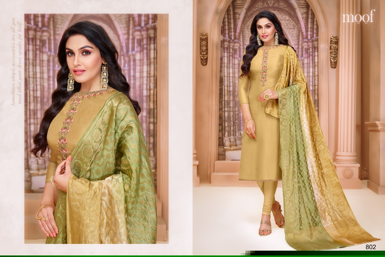 Naari Vol-2 By Moof Fashion 801 To 808 Series Designer Suits Collection Beautiful Stylish Fancy Colorful Party Wear & Occasional Wear Nancy Silk Embroidered Dresses At Wholesale Price