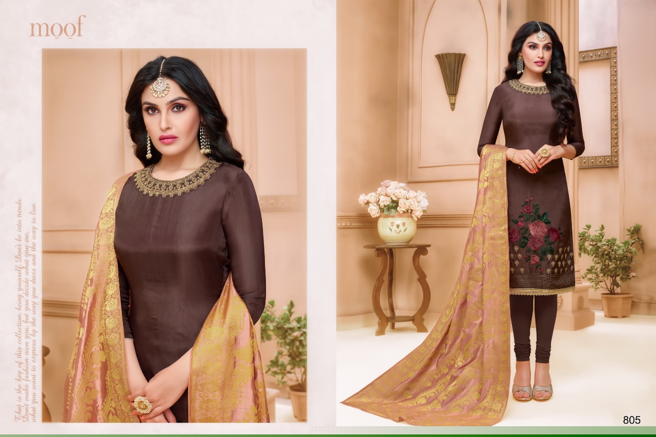 Naari Vol-2 By Moof Fashion 801 To 808 Series Designer Suits Collection Beautiful Stylish Fancy Colorful Party Wear & Occasional Wear Nancy Silk Embroidered Dresses At Wholesale Price