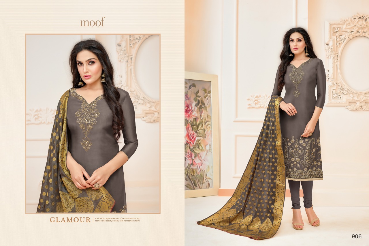 Naari By Moof Fashion 900 To 907 Series Designer Suits Collection Beautiful Stylish Fancy Colorful Party Wear & Occasional Wear Upada Silk Embroidered Dresses At Wholesale Price