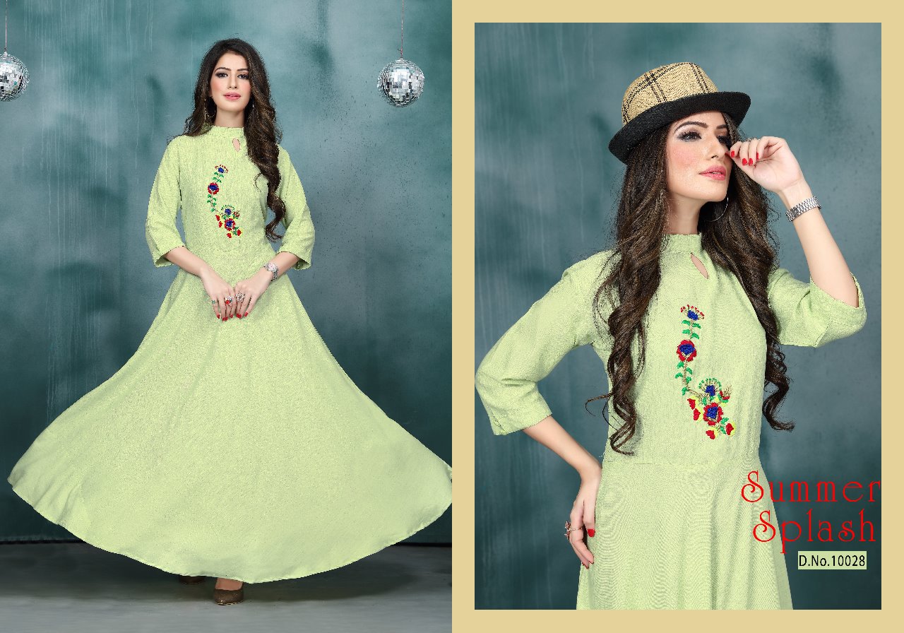 Naaz By Neeti Creation 10021 To 10026 Series Stylish Fancy Beautiful Colorful Casual Wear & Ethnic Wear Heavy Plain Rayon Printed Kurtis At Wholesale Price
