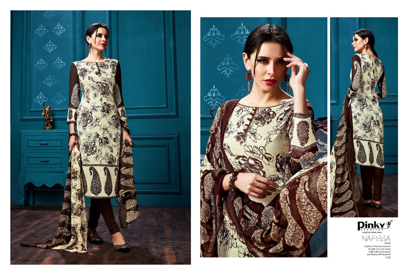 Nafissa Vol-6 By Pinky Creation 1141 To 1148 Series Designer Beautiful Stylish Fancy Colorful Casual Wear & Ethnic Wear & Ready To Wear Glace Dresses At Wholesale Price