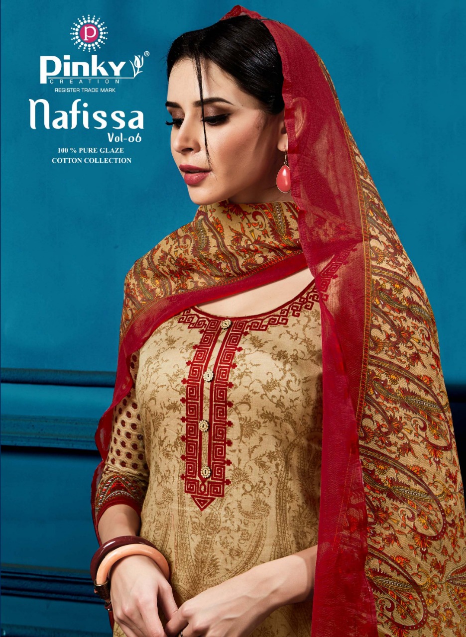 Nafissa Vol-6 By Pinky Creation 1141 To 1148 Series Designer Beautiful Stylish Fancy Colorful Casual Wear & Ethnic Wear & Ready To Wear Glace Dresses At Wholesale Price