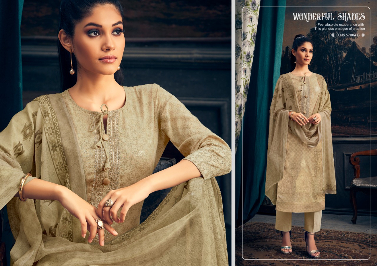 Nagma By Hariks 57001-a To 57004-b Series Beautiful Suits Stylish Fancy Colorful Casual Wear & Ethnic Wear Jam Silk Foil Print With Embroidery Dresses At Wholesale Price